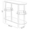 Fabulaxe Modern Display Wooden Console Bar with Tiered Open Shelves, Mini Bar with Wine Storage, Brown QI004485.BN - alternate 2